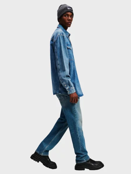 Прямі джинси Karl Lagerfeld Jeans бавовна/еластан синій