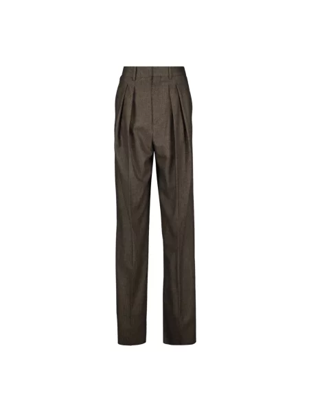 Spodnie Saint Laurent w kształcie litery A brązowe