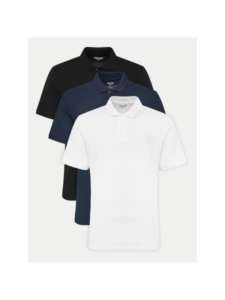 Jack&Jones Набір з 3 футболок поло Basic Кольоровий Slim Fit