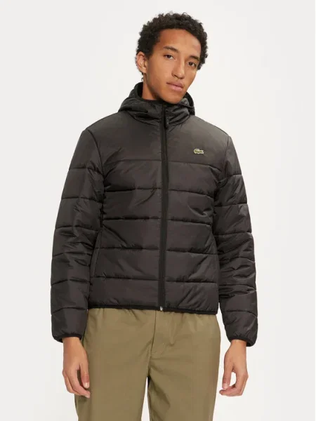 Lacoste Geacă din puf Regular Fit negru