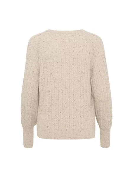 Dzianinowy sweter Part Two beżowy