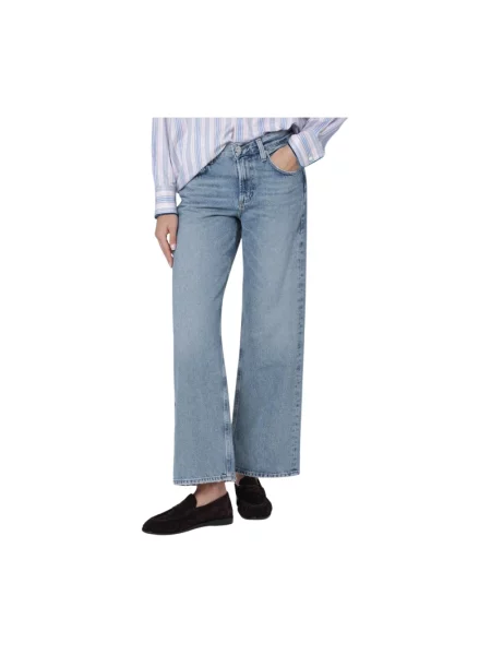 Proste jeansy Citizens Of Humanity z niską talią niebieskie