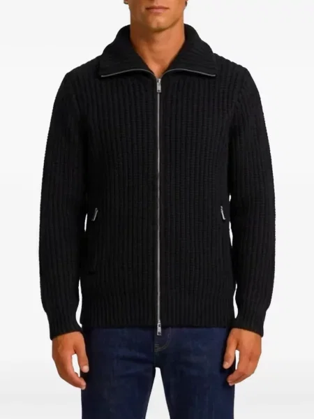 Cardigan Roberto Collina tricotate negru