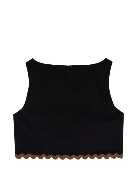Decupat top Moutaki negru