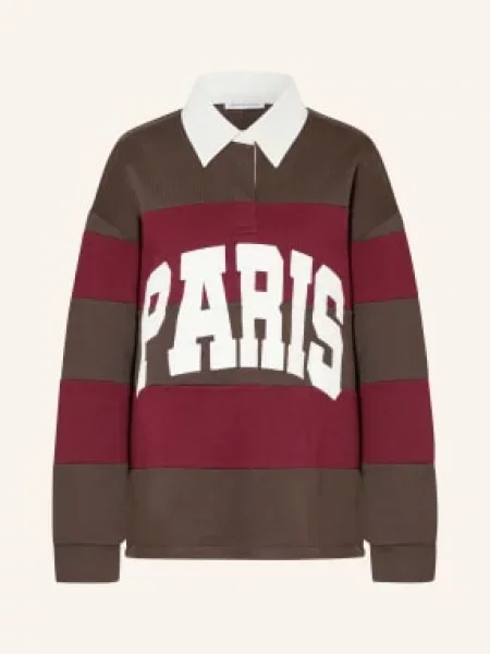 Mrs & Hugs Koszulka Polo Z Dżerseju braun brązowe