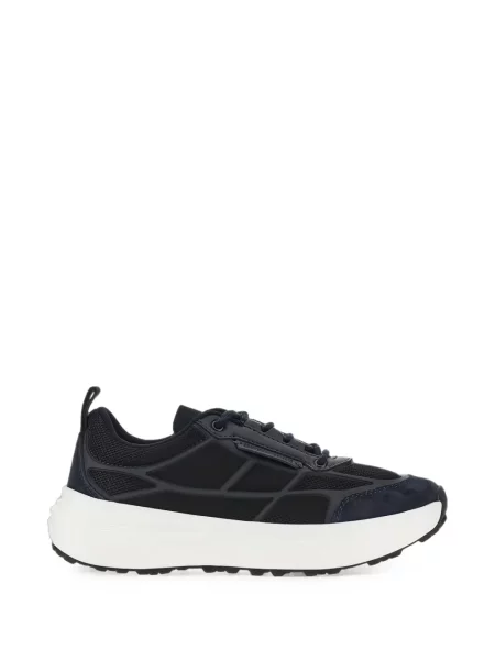 Sneakerși Emporio Armani din piele de căprioară negru