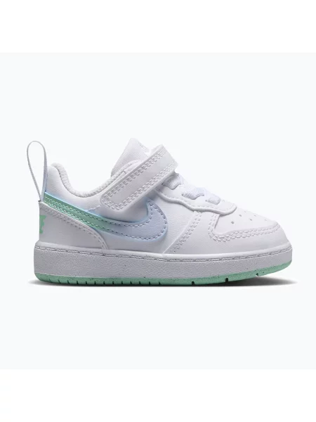 Încălțăminte pentru copii Nike Court Borough Low white/football grey/arctic green alb