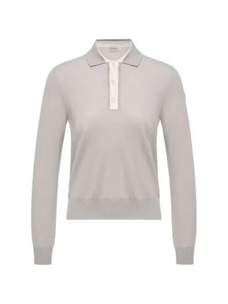 Lung tricou polo Moncler gri