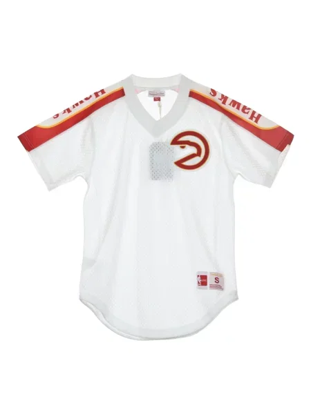 Koszulka sportowa Mitchell & Ness z dekoltem w serek biała