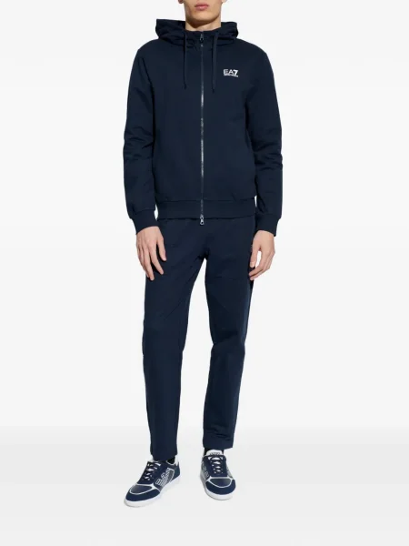 Σετ φόρμας Ea7 Emporio Armani με κουκούλα μπλε
