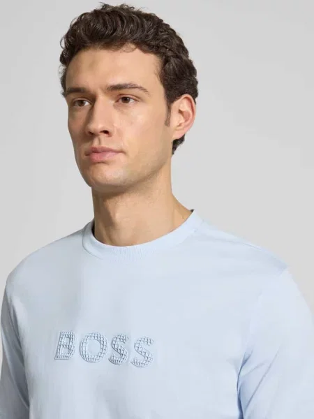 T-shirt o kroju regular fit z czystej Model TS_TERRACE' Boss Green
