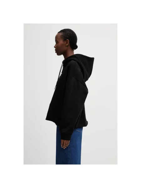 Bluza z kapturem Mm6 Maison Margiela z kapturem czarna