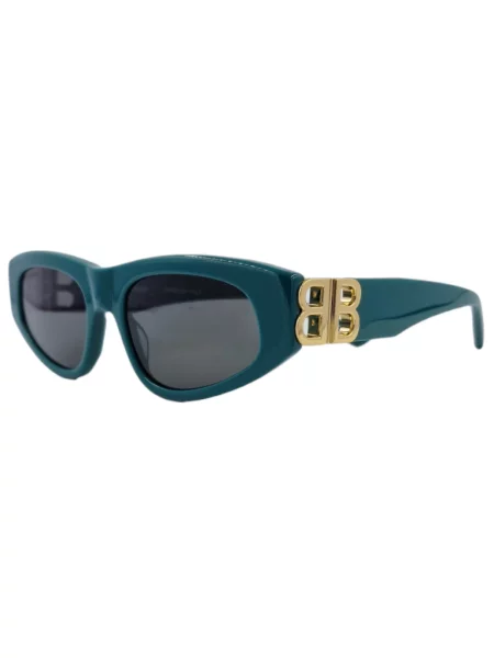 Lniane okulary przeciwsłoneczne Balenciaga zielone