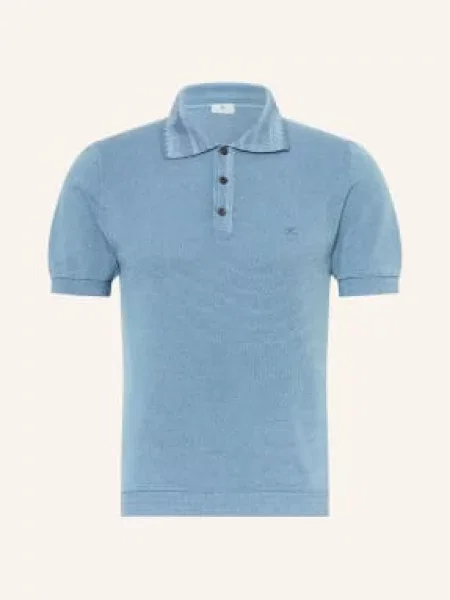 Etro Pletené Polo Tričko modrá