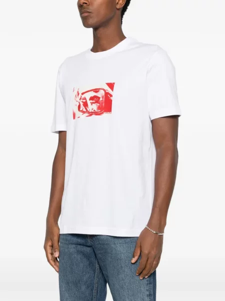 Tricou Hugo cu imagine alb