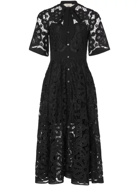 Rochie midi Temperley London până la genunchi de costum negru