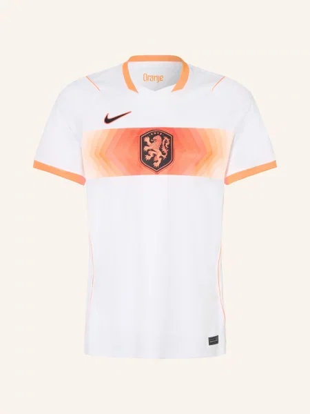 Fotbalové tričko Nike Netherlands Stadium Away white/hyper crimson/black bílé