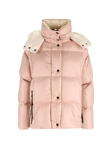 Prošívaný péřová bunda Moncler růžová