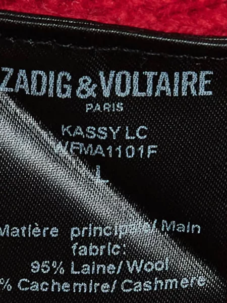 Пуловер Zadig&voltaire с връзки с дантела червено