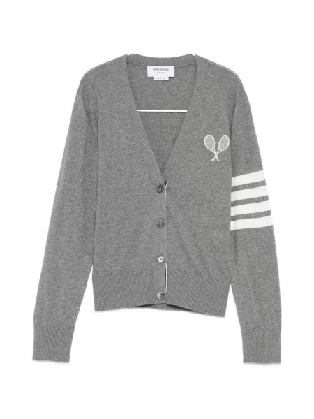 Cardigan Thom Browne tenis cu autograf gri