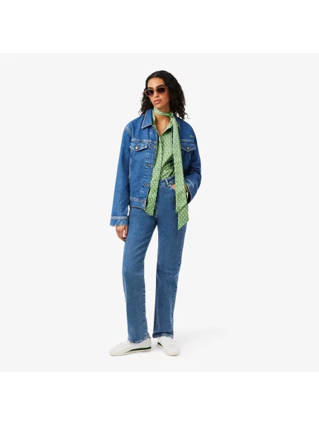Lacoste Koszula Ze Wzorem Regular Fit zielona