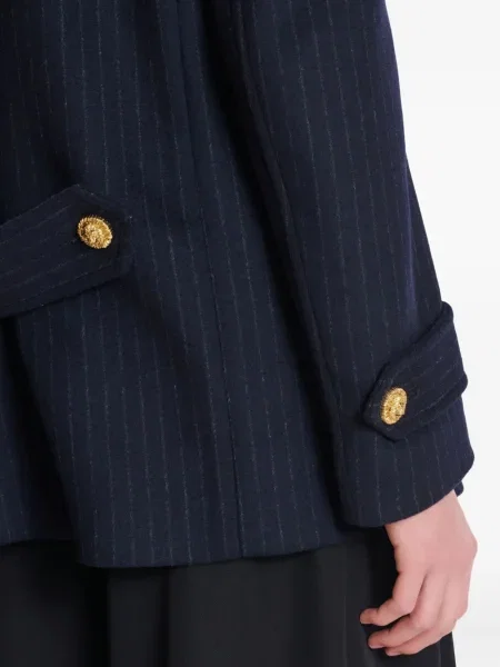 Geacă Balmain cu dungi albastru