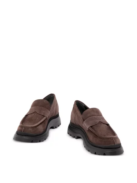 Pantofi loafer Hogan din piele de căprioară maro