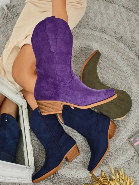 Cizme Resti din piele cowboy albastru