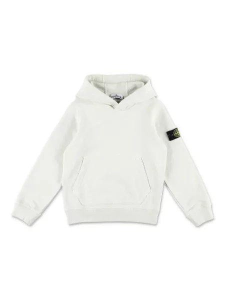 Bluza z kapturem dziecięca Stone Island biała