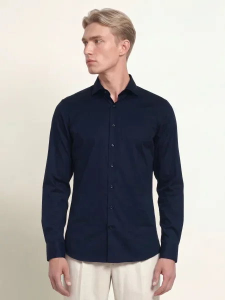 Profuomo Košile Slim Fit tmavě modrá