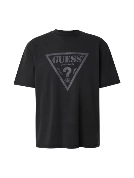 Tričko GUESS Originals Front Logo T-Shirt Jet Black Multi S černé