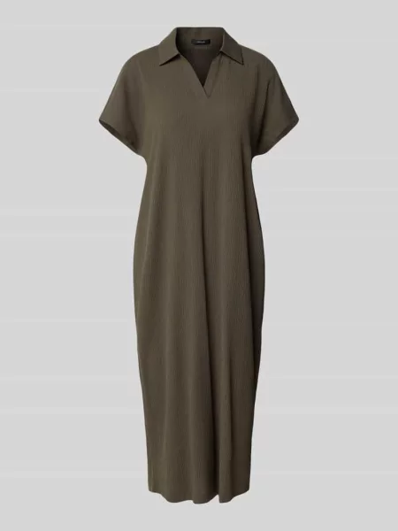 Sukienka midi z wykładanym kołnierzem model ‘Wannie’ Opus