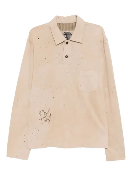 Поло тениска Ziggy Chen кафяво