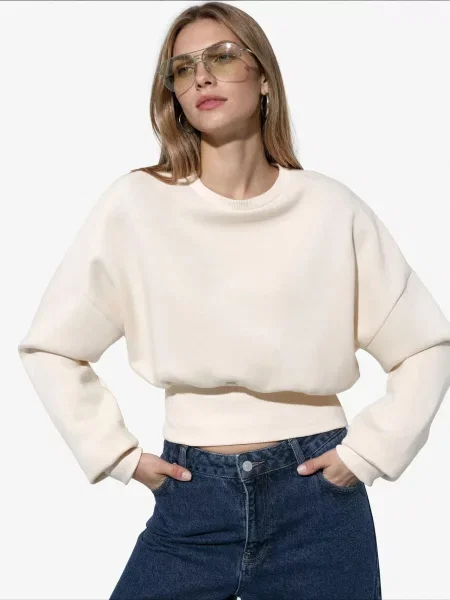 Busem Mikina Sweatshirts krémová