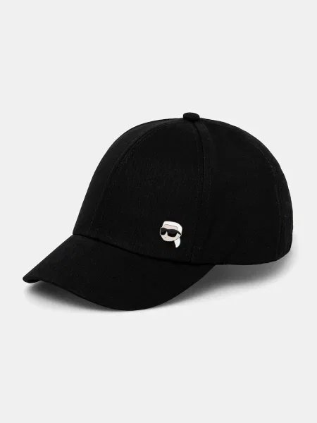 Karl Lagerfeld șapcă de baseball din neted negru