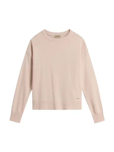 Sweter Woolrich wełniany różowy
