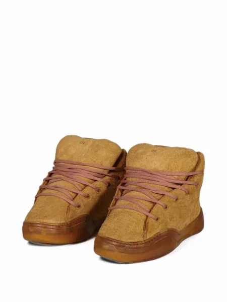Sneakerși Erl din piele de căprioară maro