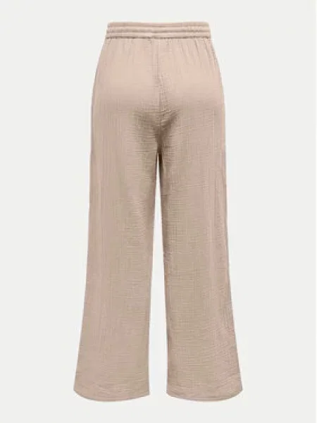 ONLY Úpletové kalhoty Thyra Comfort Fit béžová