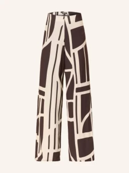 Miss Lagotte Spodnie Z Materiału Typu Marlene braun