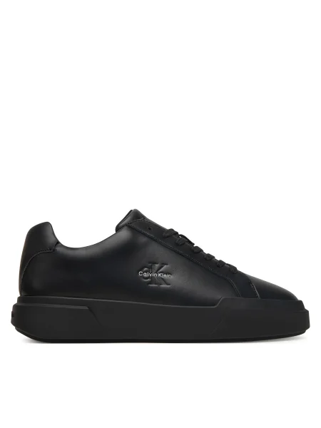Calvin Klein Sneakersy Chunky Cupsole Laceup Lth Čierna biela