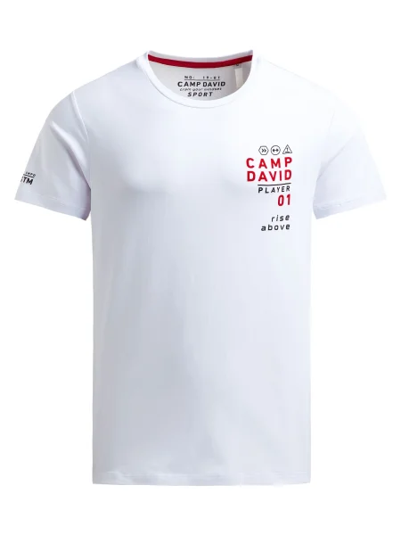 CAMP DAVID Majica rdeča / črna bela