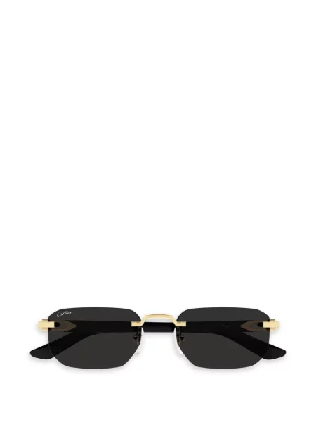 Ochelari de soare Cartier Eyewear cu imprimeu geometric auriu