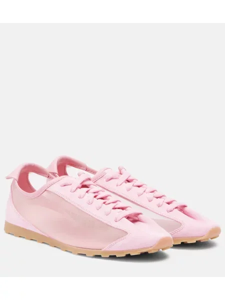 Sneakerși Jacquemus din piele de căprioară tenis roz