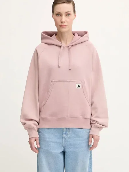 Bluza z kapturem Carhartt Wip różowa