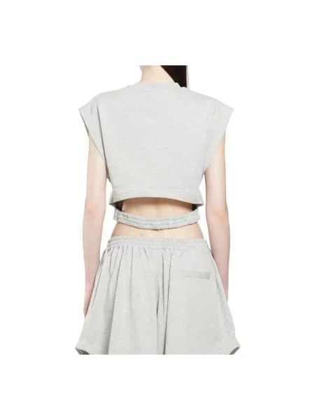 Top Alaïa z dżerseju szary