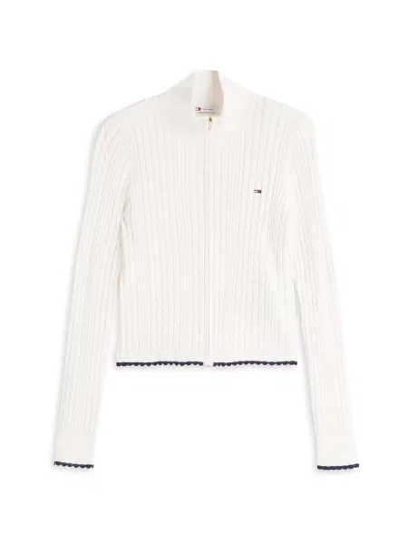 Tommy Jeans kardigán dámsky biela