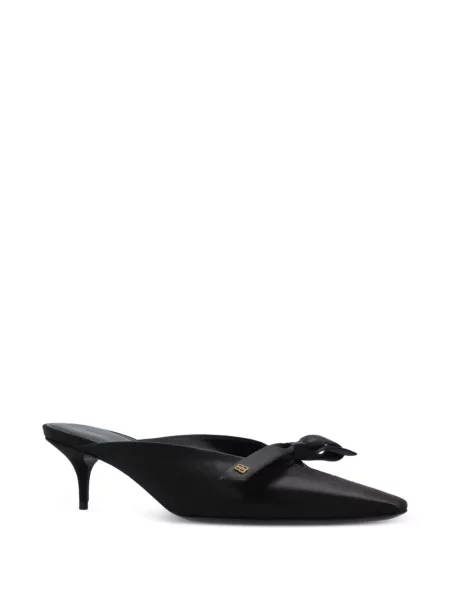 Papuci tip mules Balenciaga cu funde negru