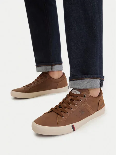 Sneakersy Beverly Hills Polo Club brązowe