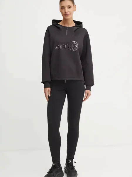 Sportalm bluza z kapturem gładka czarny