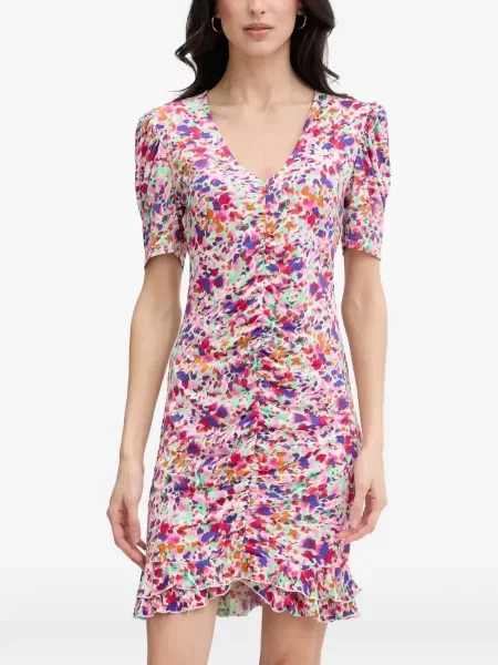 Rochie mini Morgan cu imagine cu imprimeu abstract roz